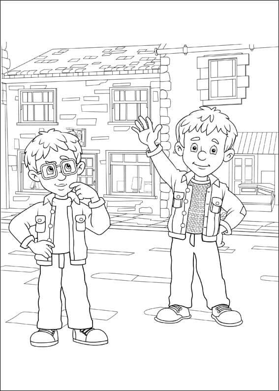 Coloriage imprimable Sam le Pompier #177789 de la collection Dessins animés et séries animées à colorier aux crayons