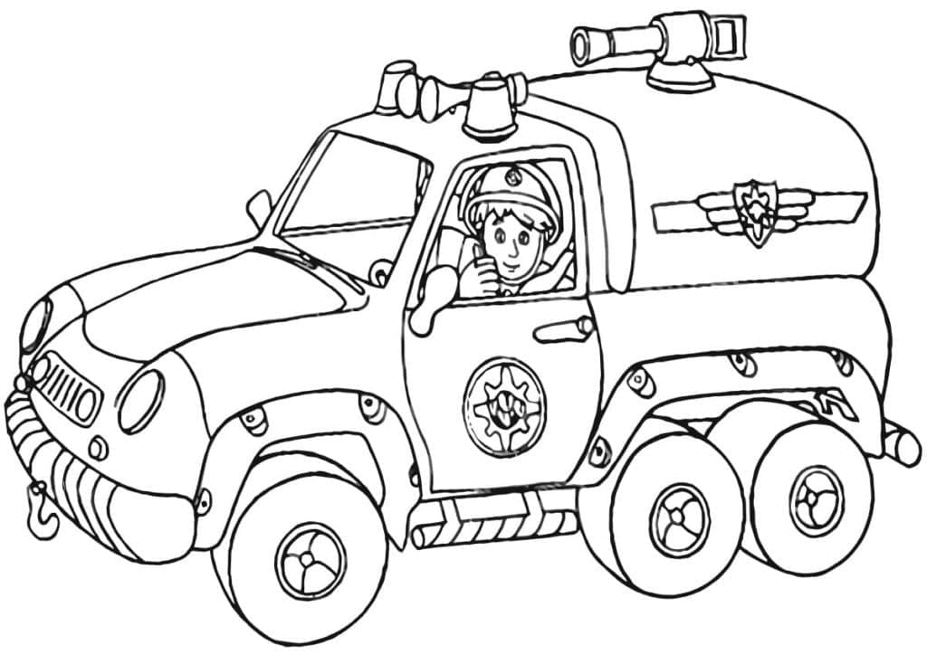 Dessin à colorier: Sam le Pompier (Dessins animés et séries animées) #177790 - Coloriages à Imprimer Gratuits