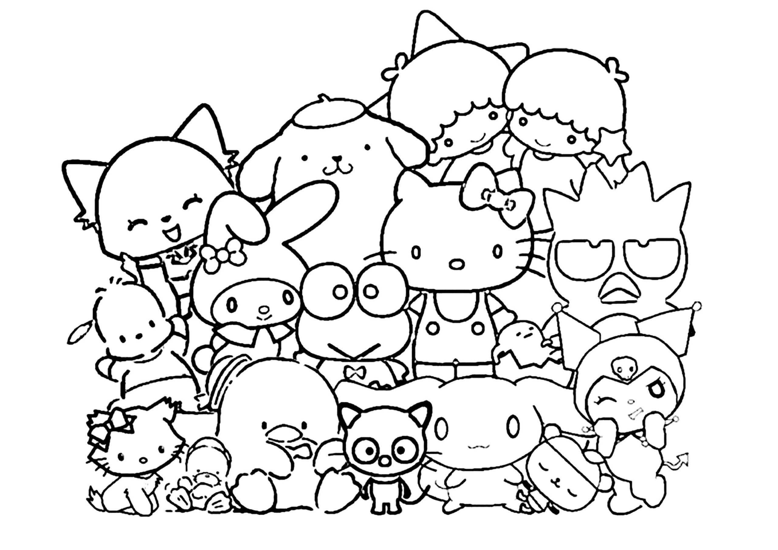 Dessin à colorier: Sanrio (Dessins animés et séries animées) #220316 - Coloriages à Imprimer Gratuits