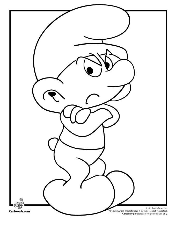 Joli coloriage Schtroumpfs #34635 de la collection Dessins animés et séries animées, prêt à imprimer pour petits et grands