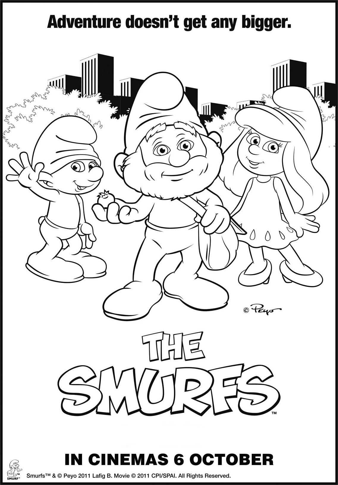 Coloriage gratuit Schtroumpfs #34668 de la collection Dessins animés et séries animées à imprimer