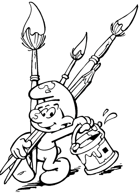 Dessin Schtroumpfs #34693 à colorier de la série Dessins animés et séries animées, gratuit à télécharger et imprimer