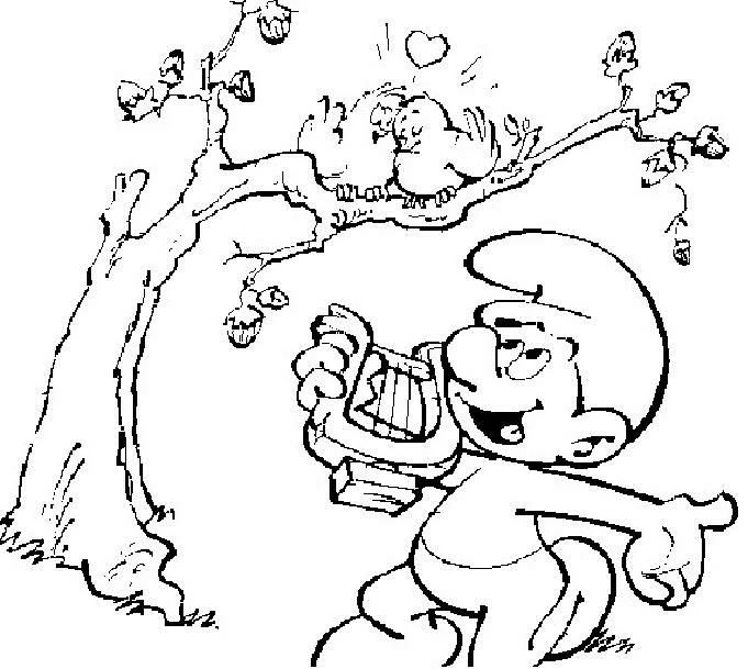 Coloriage Schtroumpfs #34702 à imprimer gratuitement, extrait de la collection Dessins animés et séries animées