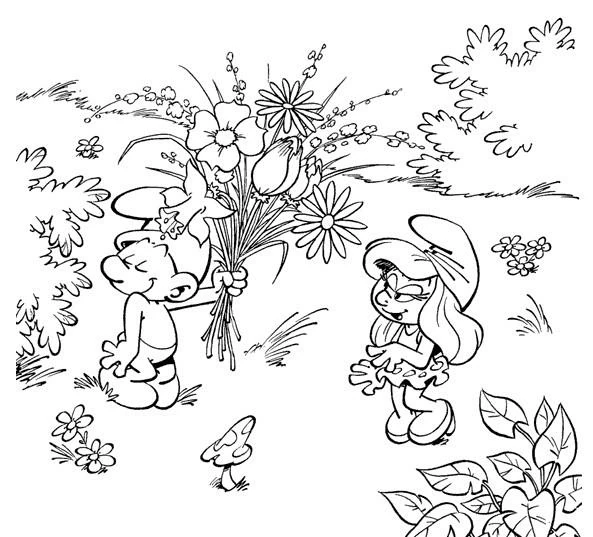 Coloriage gratuit Schtroumpfs #34706 de la collection Dessins animés et séries animées à imprimer