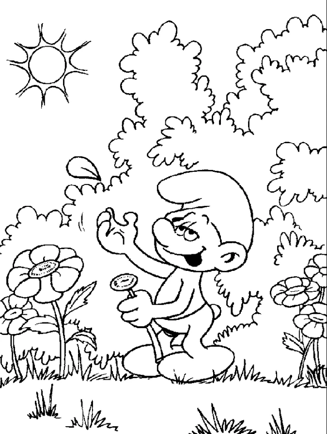 Coloriage à imprimer Schtroumpfs #34750 de la série Dessins animés et séries animées, gratuit pour enfants et adultes