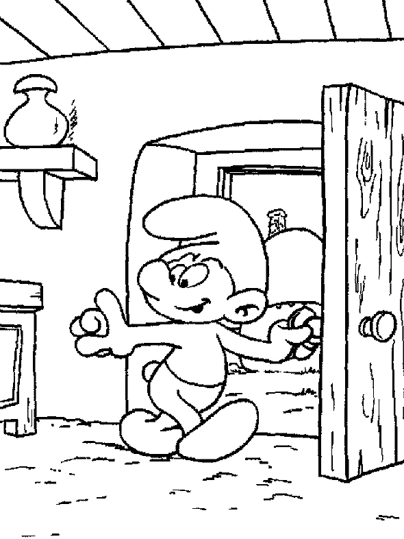 Coloriage imprimable Schtroumpfs #34757 de la collection Dessins animés et séries animées à colorier aux crayons