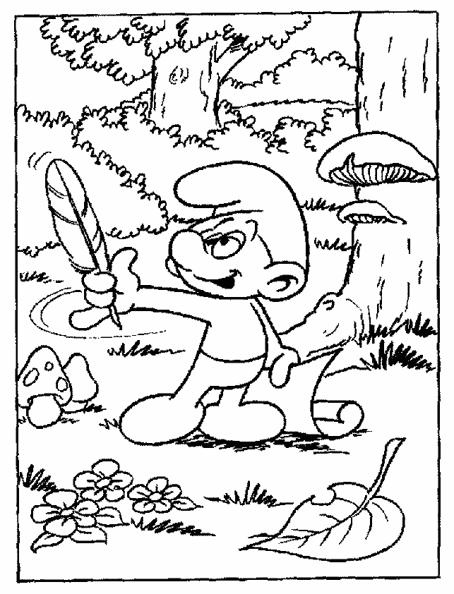 Dessin à colorier Schtroumpfs #34774 issu de la collection Dessins animés et séries animées, prêt à imprimer