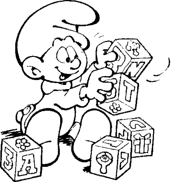 Coloriage imprimable Schtroumpfs #34782 de la collection Dessins animés et séries animées à colorier aux crayons