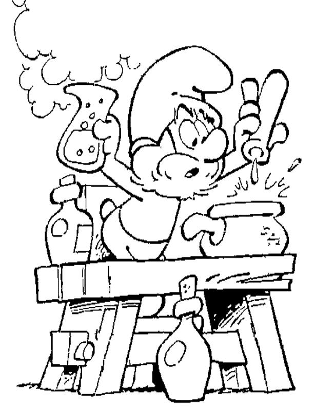 Joli coloriage Schtroumpfs #34798 de la collection Dessins animés et séries animées, prêt à imprimer pour petits et grands