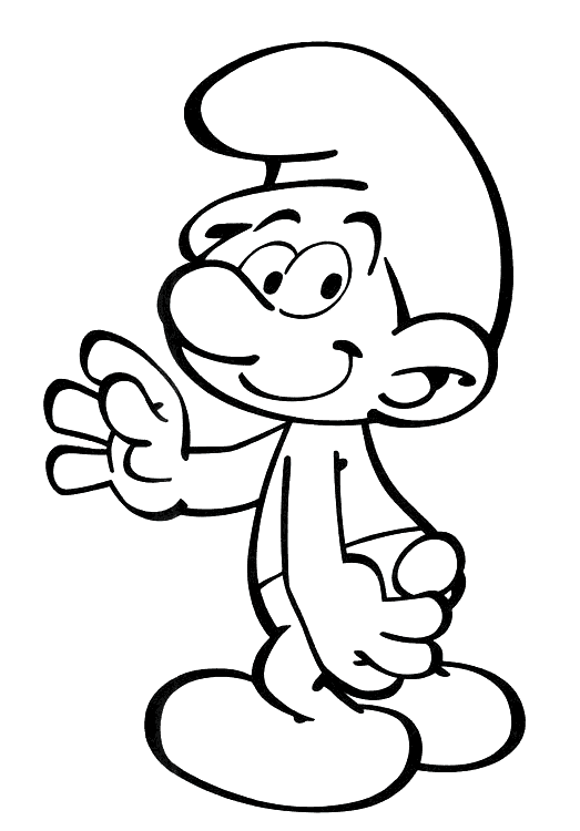 Coloriage imprimable Schtroumpfs #34885 de la collection Dessins animés et séries animées à colorier aux crayons