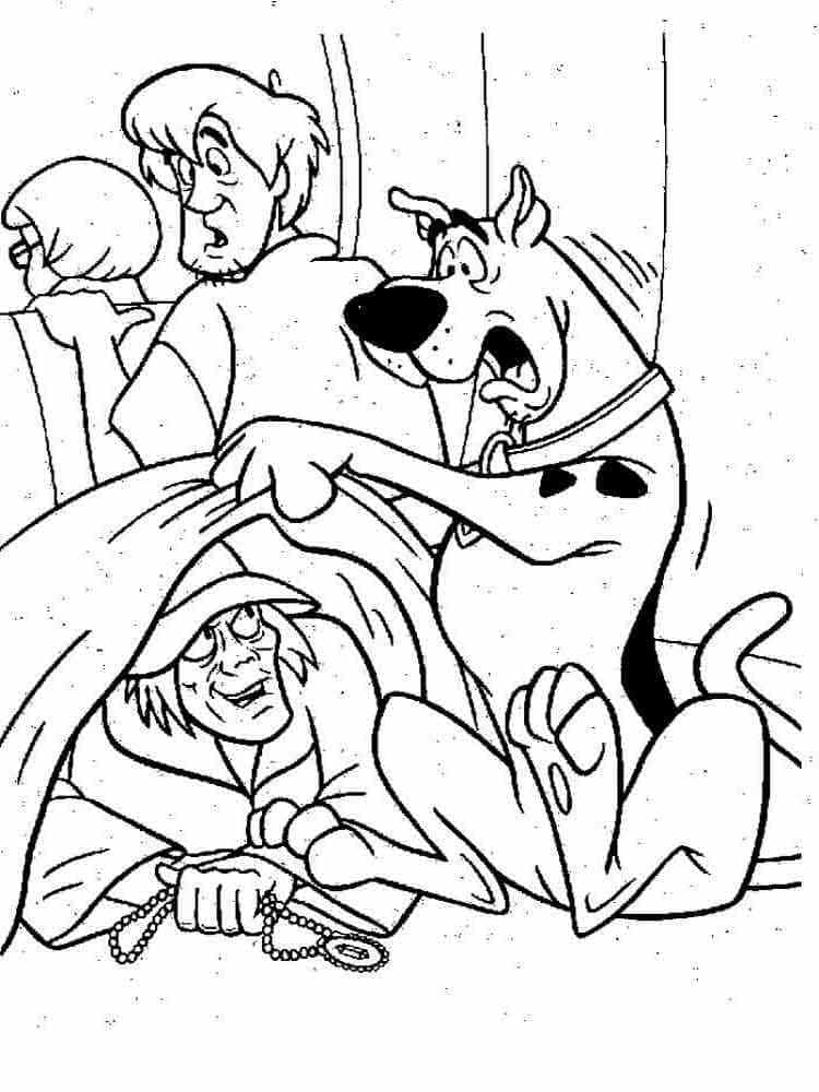 Coloriage gratuit Scooby doo #197006 de la collection Dessins animés et séries animées à imprimer