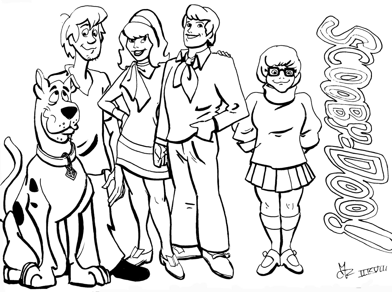 Dessin à colorier: Scooby doo (Dessins animés et séries animées) #31333 - Coloriages à Imprimer Gratuits