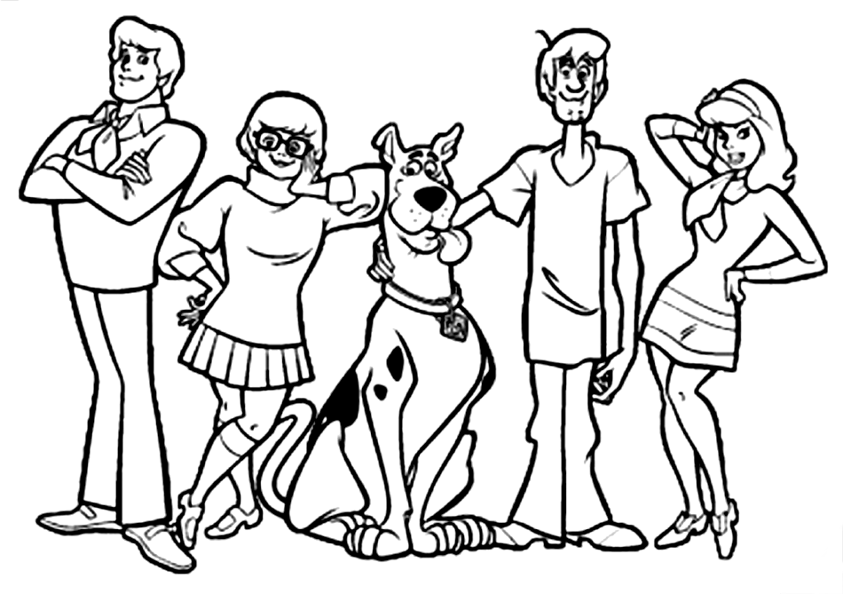 Dessin à colorier: Scooby doo (Dessins animés et séries animées) #31373 - Coloriages à Imprimer Gratuits