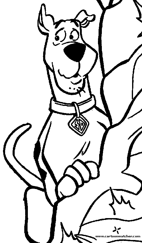 Coloriage Scooby doo #31452 à imprimer gratuitement, extrait de la collection Dessins animés et séries animées