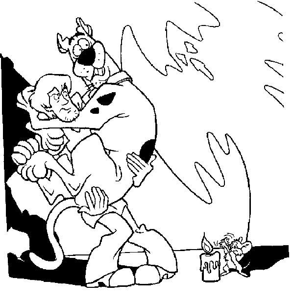 Coloriage gratuit Scooby doo #31469 de la collection Dessins animés et séries animées à imprimer