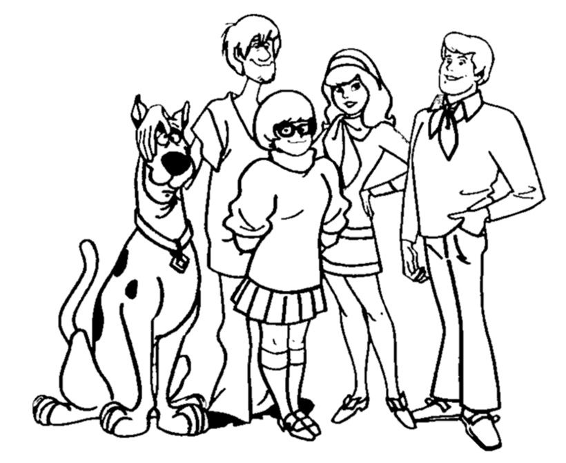Dessin à colorier: Scooby doo (Dessins animés et séries animées) #31476 - Coloriages à Imprimer Gratuits