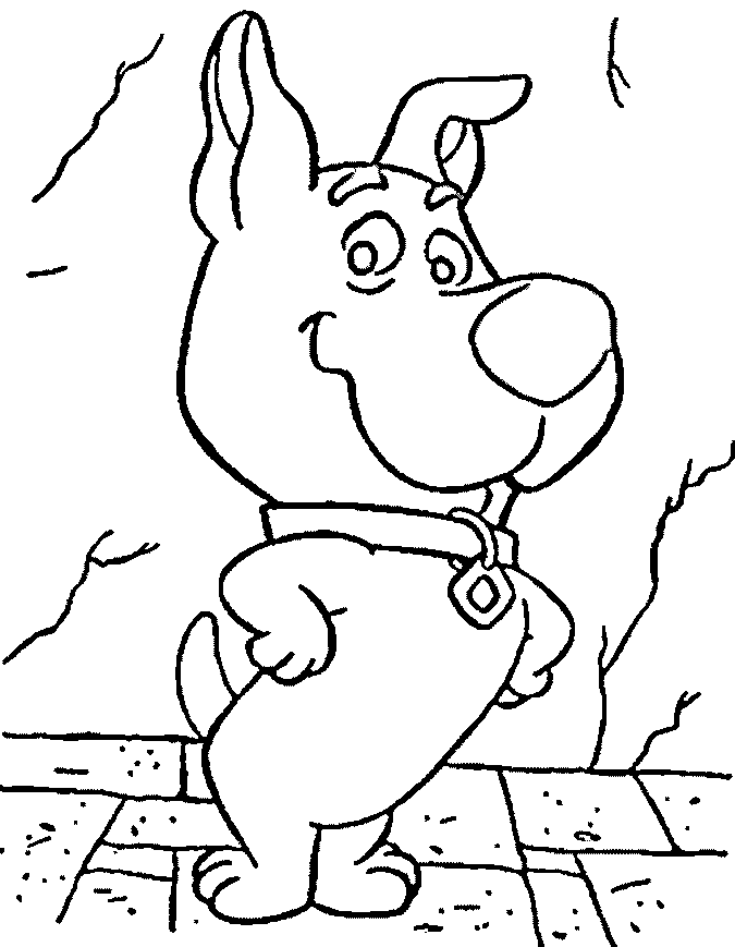 Coloriage gratuit Scooby doo #31546 de la collection Dessins animés et séries animées à imprimer