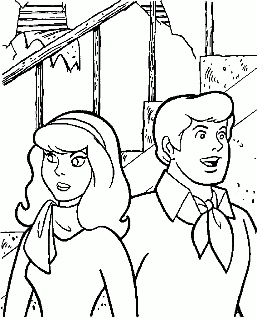 Coloriage gratuit Scooby doo #31727 de la collection Dessins animés et séries animées à imprimer