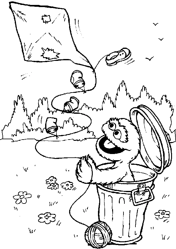 Coloriage Sesame street #32090 à imprimer gratuitement, extrait de la collection Dessins animés et séries animées
