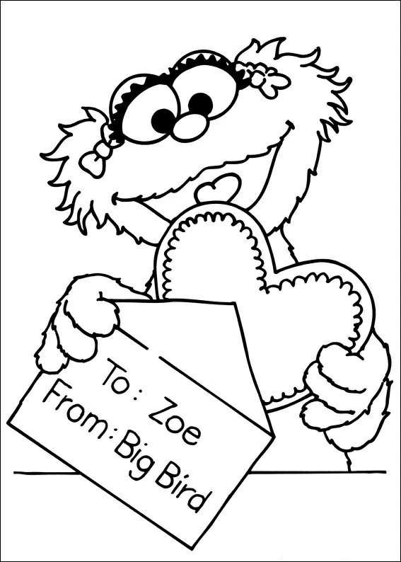 Joli coloriage Sesame street #32097 de la collection Dessins animés et séries animées, prêt à imprimer pour petits et grands
