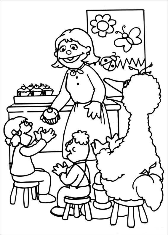 Dessin à colorier Sesame street #32114 issu de la collection Dessins animés et séries animées, prêt à imprimer