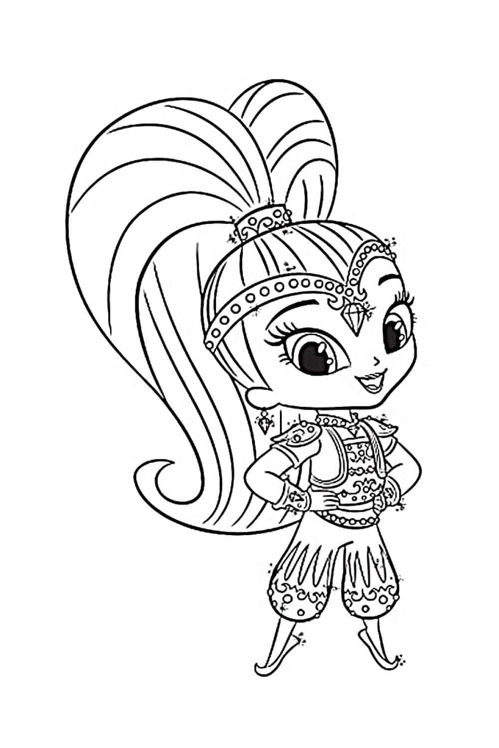 Coloriage gratuit Shimmer et Shine #196190 de la collection Dessins animés et séries animées à imprimer
