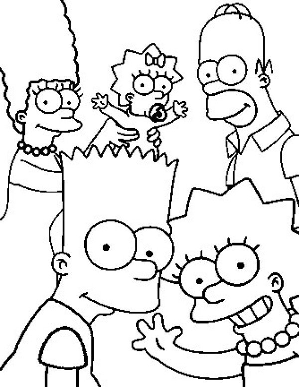 Coloriage imprimable Simpson #23817 de la collection Dessins animés et séries animées à colorier aux crayons
