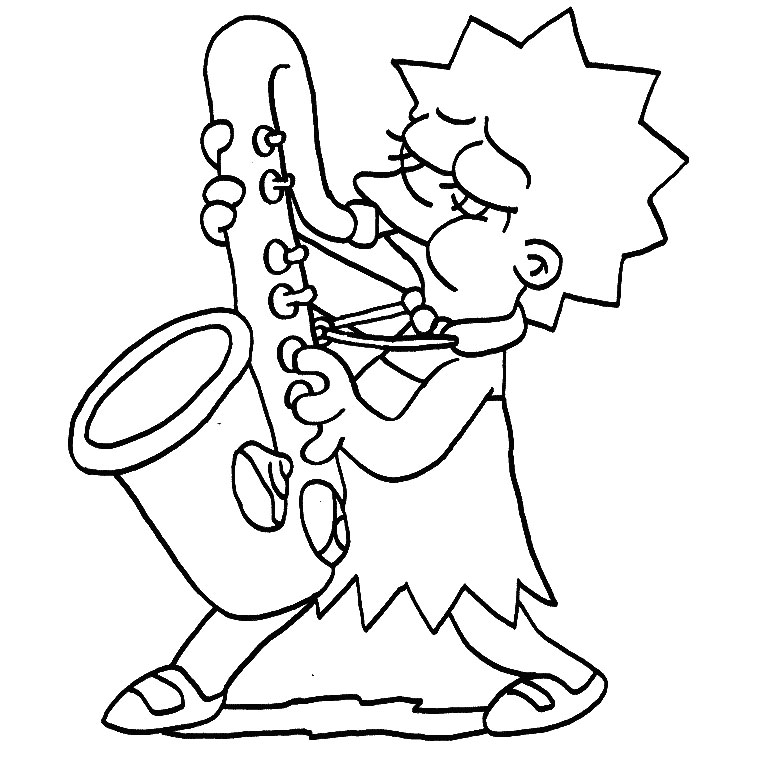 Coloriage Simpson #23820 à imprimer gratuitement, extrait de la collection Dessins animés et séries animées