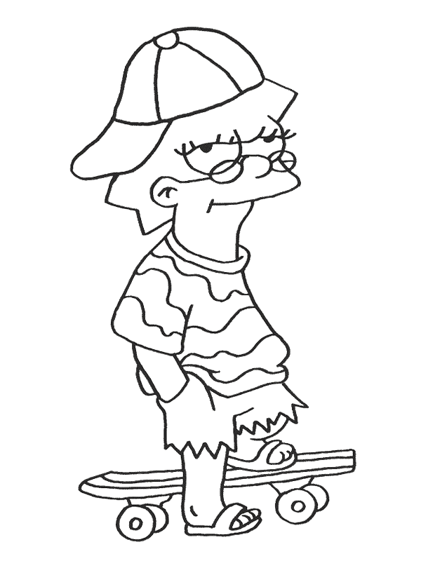 Illustration au trait Simpson #23848 de la collection Dessins animés et séries animées à colorier gratuitement