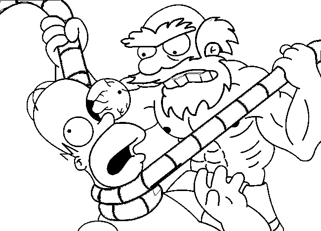 Coloriage à imprimer Simpson #23864 de la série Dessins animés et séries animées, gratuit pour enfants et adultes