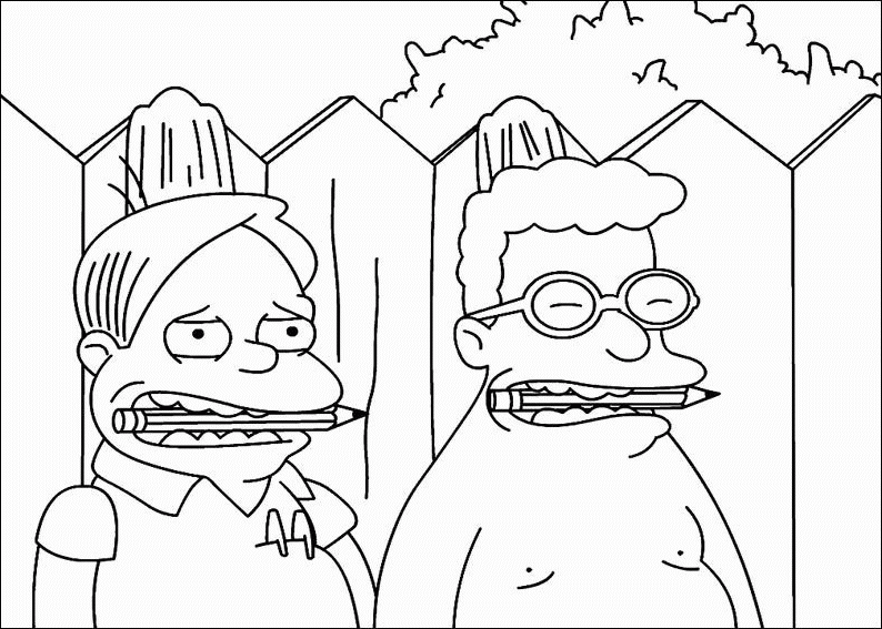 Coloriage gratuit pour enfants et adultes Simpson #23887, collection Dessins animés et séries animées