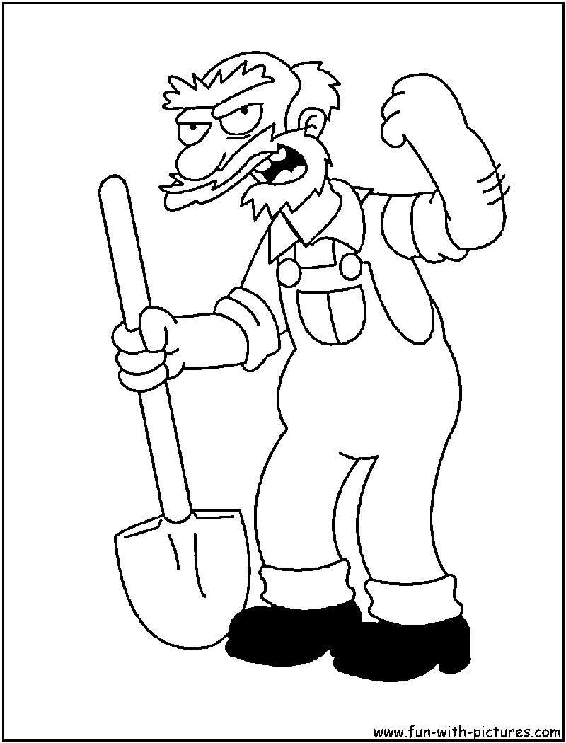 Illustration au trait Simpson #23944 de la collection Dessins animés et séries animées à colorier gratuitement