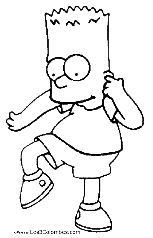 Coloriage gratuit pour enfants et adultes Simpson #23957, collection Dessins animés et séries animées