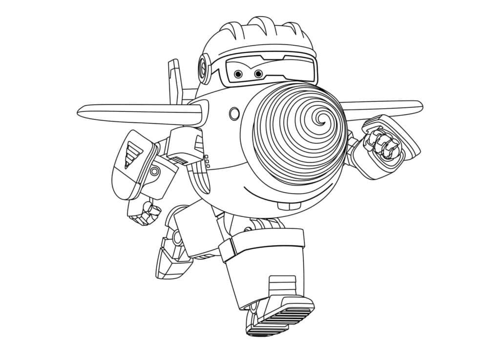 Illustration au trait Super Wings #196666 de la collection Dessins animés et séries animées à colorier gratuitement