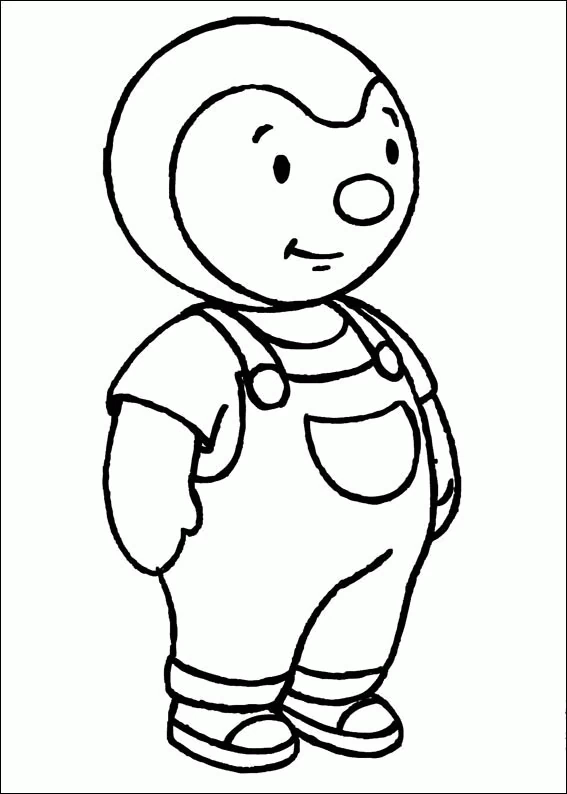 Coloriage gratuit T'choupi et Doudou #34083 de la collection Dessins animés et séries animées à imprimer