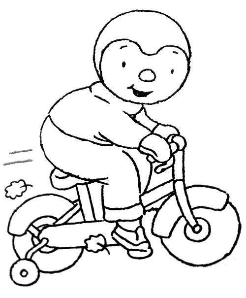 Dessin à colorier T'choupi et Doudou #34100 issu de la collection Dessins animés et séries animées, prêt à imprimer