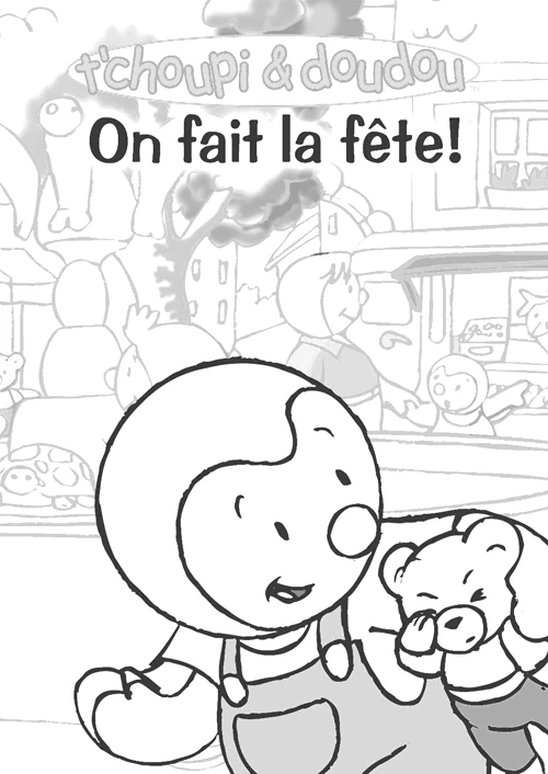 Coloriage gratuit T'choupi et Doudou #34146 de la collection Dessins animés et séries animées à imprimer