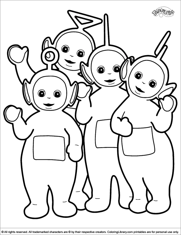 Coloriage gratuit Télétubbies #49683 de la collection Dessins animés et séries animées à imprimer