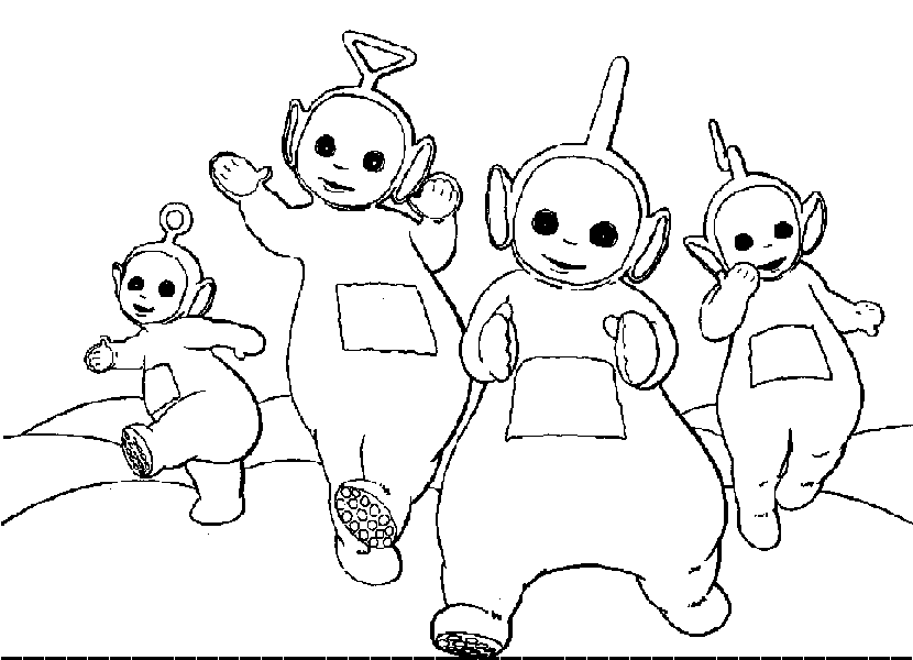 Coloriage Télétubbies #49739 à imprimer gratuitement, extrait de la collection Dessins animés et séries animées