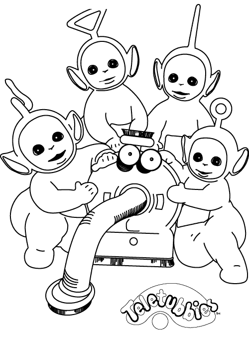 Coloriage gratuit Télétubbies #49942 de la collection Dessins animés et séries animées à imprimer
