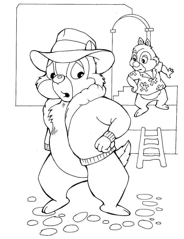 Coloriage imprimable Tic et Tac pour enfant #185819 de la collection Dessins animés et séries animées à colorier aux crayons