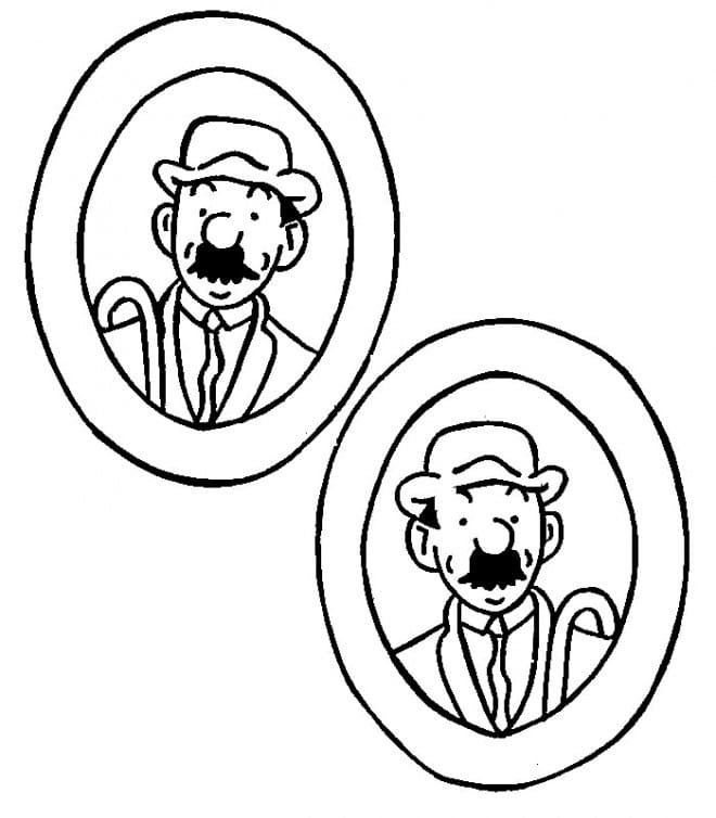 Illustration au trait Tintin #185955 de la collection Dessins animés et séries animées à colorier gratuitement