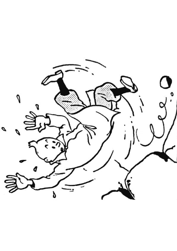 Page de coloriage Tintin #185965, collection Dessins animés et séries animées, à imprimer et colorier