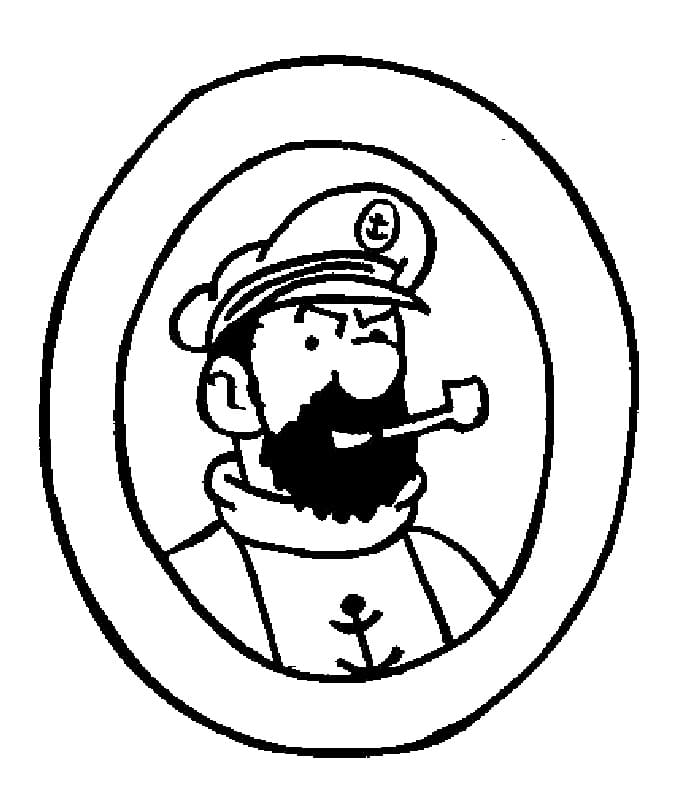 Dessin à colorier Tintin #185975 issu de la collection Dessins animés et séries animées, prêt à imprimer