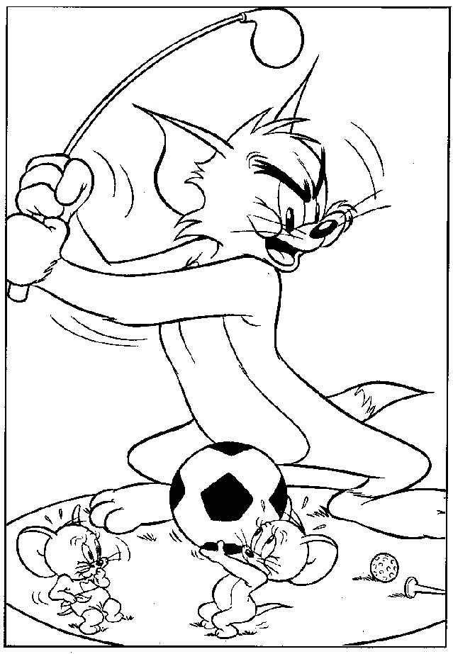 Page de coloriage Tom et Jerry #24217, collection Dessins animés et séries animées, à imprimer et colorier