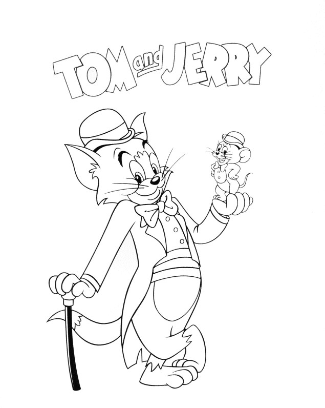 Coloriage gratuit Tom et Jerry #24276 de la collection Dessins animés et séries animées à imprimer