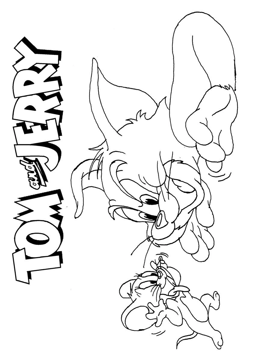 Page de coloriage Tom et Jerry #24319, collection Dessins animés et séries animées, à imprimer et colorier