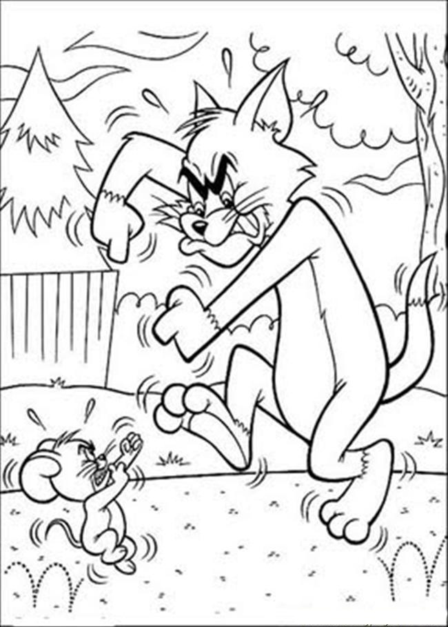 Coloriage Tom et Jerry #24355 à imprimer gratuitement, extrait de la collection Dessins animés et séries animées