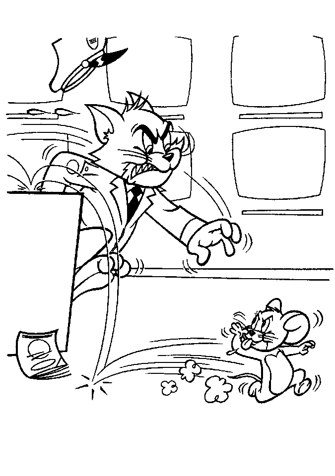 Page de coloriage Tom et Jerry #24365, collection Dessins animés et séries animées, à imprimer et colorier