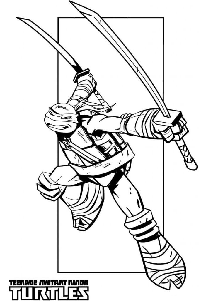 Joli coloriage Tortue Ninja #183798 de la collection Dessins animés et séries animées, prêt à imprimer pour petits et grands